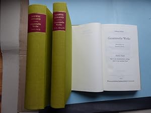 Immagine del venditore per Uhlands gesammelte Werke in sechs Bnden. Herausgegeben von Hermann Fischer. Band 1 bis Band 6 (somit komplett in 3 Bchern) - Erster Band: Gedichte. + Zweiter Band: Dramen und dramatische Entwrfe. + Dritter Dand: Sagenforschungen. + Vierter Band: Sagenforschungen. + Fnfter Band: Zur deutschen Poesie und Sage. + Sechster Band: Zur deutschen Poesie. Nachdruck der Ausgabe Cotta Stuttgart. venduto da Antiquariat Heinzelmnnchen