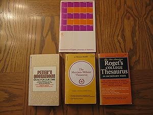 Seller image for English Basic Grammar Four Book Grouping: Roget's College Thesaurus; The Merriam-Webster Thesaurus; Peter's Quotations, and; Correct Form in Essay Writing for sale by Clarkean Books
