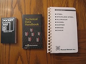 Technical Reference Three Book Grouping: Pocket Ref by Thomas J. Glover; Technical Data Handbook,...