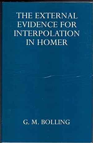 Bild des Verkufers fr The External Evidence for Interpolation in Homer (Oxford Reprints S.) zum Verkauf von WeBuyBooks