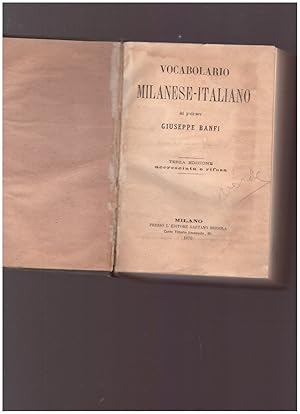 Seller image for VOCABOLARIO MILANESE-ITALIANO for sale by librisaggi