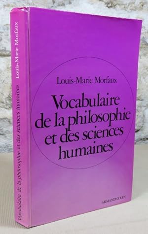 Imagen del vendedor de Vocabulaire de la philosophie et des sciences humaines. a la venta por Latulu