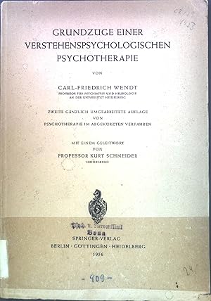 Seller image for Grundzge einer verstehenspsychologischen Psychotherapie. for sale by books4less (Versandantiquariat Petra Gros GmbH & Co. KG)