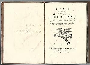 Rime di Monsignor Giovanni Guidiccioni vescovo di Fossombrone. In questa Edizione rivedute, corre...