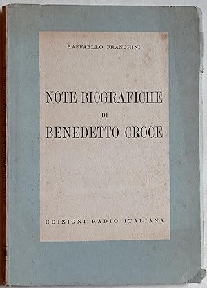 Note biografiche di Benedetto Croce.
