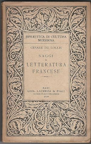 Saggi di letteratura francese.