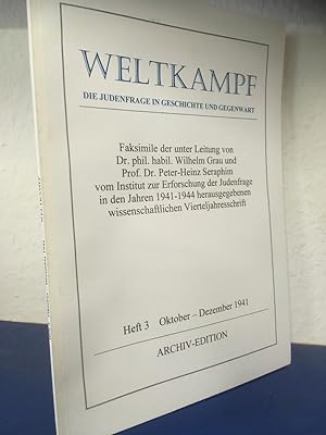 Seller image for Weltkampf. Die Judenfrage in Geschichte und Gegenwart. Heft 3. Oktober bis Dezember 1941 for sale by Bchersammelservice Steinecke