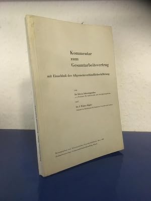 Seller image for Kommentar zum Gesamtarbeitsvertrag mit Einschluss der Allgemeinverbindlicherklrung. for sale by Bchersammelservice Steinecke
