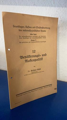 Bild des Verkufers fr Bevlkerungs- und Rassenpolitik. zum Verkauf von Bchersammelservice Steinecke