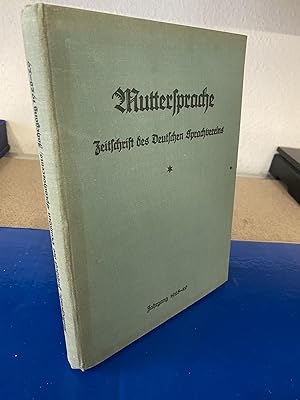 Muttersprache - Zeitschrift des Deutschen Sprachvereins - 43. Jahrgang - gebunden
