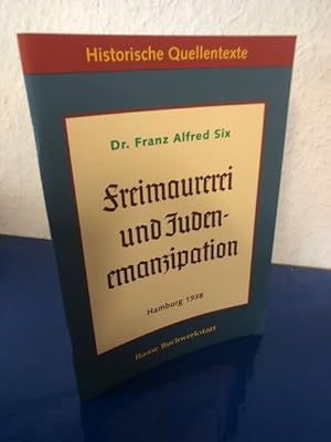 Bild des Verkufers fr Freimaurerei und Judenemanzipation - Hamburg 1938 zum Verkauf von Bchersammelservice Steinecke