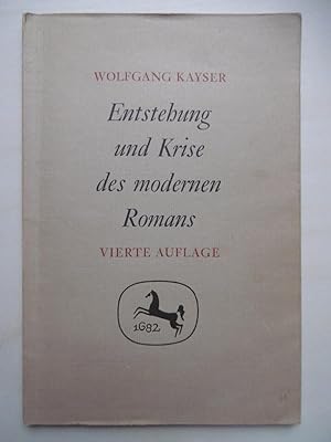 Seller image for Entstehung und Krise des modernen Romans. for sale by Antiquariat Steinwedel