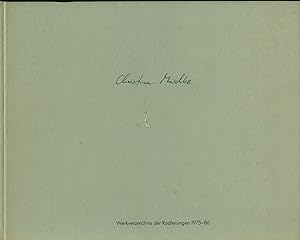 Image du vendeur pour Werkverzeichnis der Radierungen 1975 - 1986 mis en vente par Wolfs Antiquariat