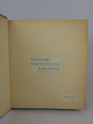 Bild des Verkufers fr Badisches Staatstheater Karlsruhe. Spielzeit 1956/57. - [Fotoalbum des Schauspielers Werner Berndt]. zum Verkauf von ANTIQUARIAT Franke BRUDDENBOOKS
