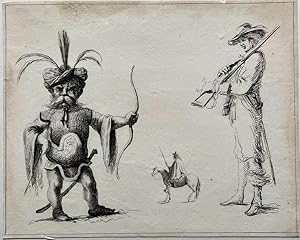 Imagen del vendedor de 6 antique prints I Soldiers and heads, published 18th century, 6 pp. a la venta por Antiquariaat Arine van der Steur / ILAB