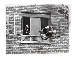 Collection of Thirty Original Press Photographs Documenting a Hostage Situation in Queens, New Yo...