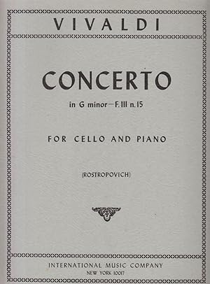 Cello Concerto in g minor, F.III n.15/RV417 - Cello & Piano