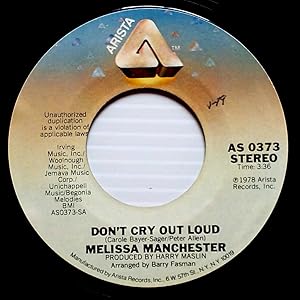 Seller image for Don't Cry Out Loud / We Had This Time [7" 45 rpm Single] for sale by Kayleighbug Books, IOBA