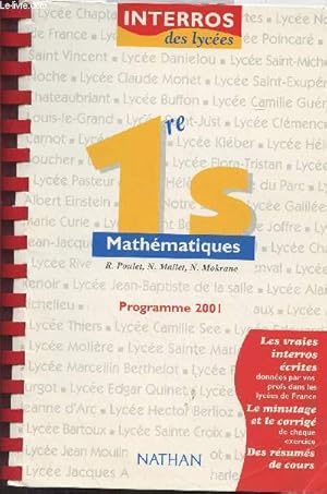 Seller image for Mathmatiques, 1re S - "Interros des lyces" for sale by Le-Livre