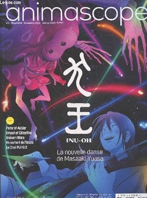 Imagen del vendedor de Animascope n9 - Novembre 2022 - Janvier 2023. Sommaire : Inu-Oh, la nouvelle danse de Masaaki Yuasa - David Willer, dclaration d'amour pour Tim Burton - Garden of remebrance, un court de Naoko Yamada - Lola et le piano  Bruits, un court de Folimage. a la venta por Le-Livre