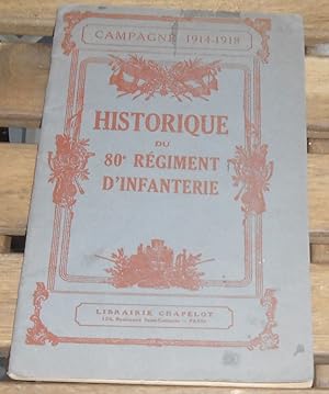 Historique du 80ème Régiment d'Infanterie