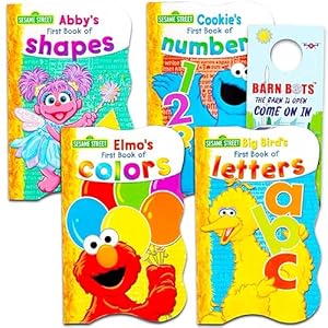 Seller image for Sesame Street First Books Series; BIG Bird's Letters, Abby's Shapes, Elmo's Colors, Cookie's Numbers [Board Book Hardcovers, 4 Books] for sale by BuenaWave