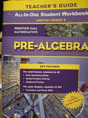Seller image for Teacher's Guide All-In-One Student Workbook Adapted Version B: Pre-Algebra for sale by BuenaWave