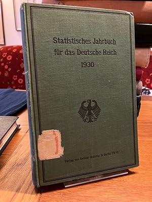 Imagen del vendedor de Statistisches Jahrbuch fr das Deutsche Reich 1930. 49. Jahrgang 1930. a la venta por Altstadt-Antiquariat Nowicki-Hecht UG
