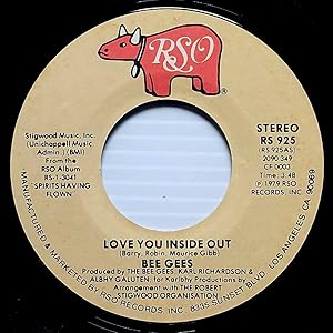 Bild des Verkufers fr Love You Inside Out / I'm Satisfied [7" 45 rpm Single] zum Verkauf von Kayleighbug Books, IOBA