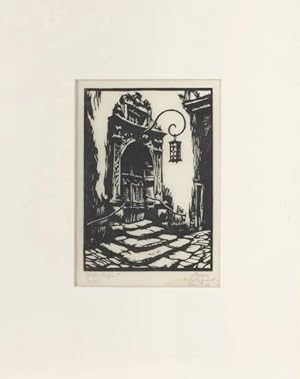 Image du vendeur pour Five original woodcut prints by Willi Foerster from the Rothenburg series mis en vente par Marc Sena Carrel