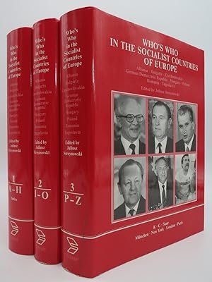 Imagen del vendedor de WHO'S WHO IN THE SOCIALIST COUNTRIES OF EUROPE (COMPLETE 3 VOLUME SET) a la venta por Sage Rare & Collectible Books, IOBA