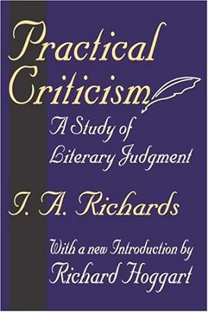 Immagine del venditore per Practical Criticism: A Study of Literary Judgment by Richards, I. A. [Paperback ] venduto da booksXpress