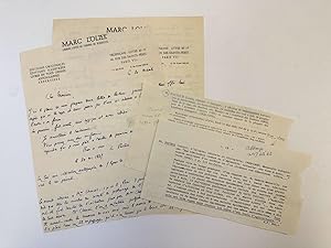 MARC LOLIÉE AUTOGRAPH LETTERS SIGNED AND LISTINGS