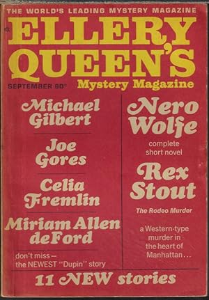 Imagen del vendedor de ELLERY QUEEN'S Mystery Magazine: September, Sept. 1968 a la venta por Books from the Crypt