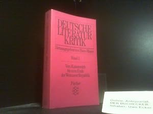 Deutsche Literaturkritik; Teil: Bd. 3., Vom Kaiserreich bis zum Ende der Weimarer Republik : (188...