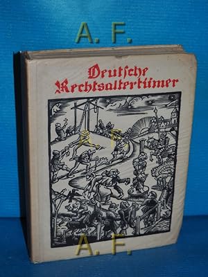 Seller image for Deutsche Rechtsaltertmer in Sage und Brauchtum. [im Text u. auf 1 Taf.] u. Einbd. von Rose Reinhold / Kleine historische Monographien Nr. 19/20 for sale by Antiquarische Fundgrube e.U.