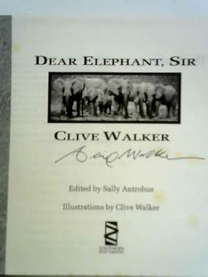 Bild des Verkufers fr Dear Elephant, Sir zum Verkauf von World of Rare Books