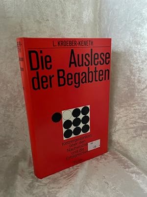 Seller image for Die Auslese der Begabten. for sale by Antiquariat Jochen Mohr -Books and Mohr-