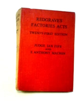 Bild des Verkufers fr Redgrave's Factories Acts zum Verkauf von World of Rare Books