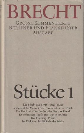 Seller image for Stücke 1. Große kommentierte Berliner und Frankfurter Ausgabe, Band 1. for sale by Versandantiquariat Dr. Uwe Hanisch