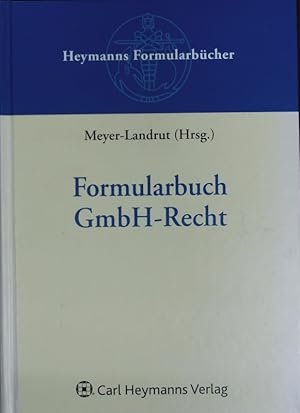 Bild des Verkufers fr Formularbuch GmbH-Recht. zum Verkauf von Antiquariat Bookfarm