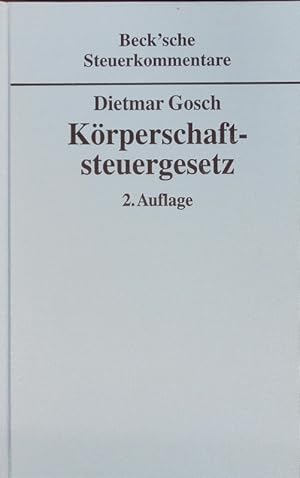 Immagine del venditore per Krperschaftsteuergesetz. Kommentar. venduto da Antiquariat Bookfarm