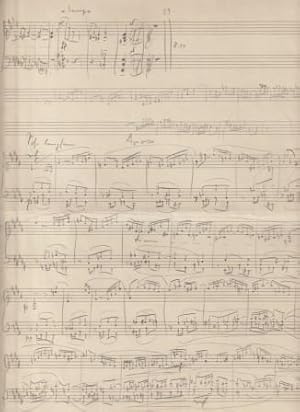 Immagine del venditore per Eigenhndiges Musikmanuskript mit spter hinzugefgter Widmung und zweifachem Namenszug. venduto da Musikantiquariat Marion Neugebauer