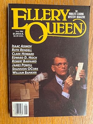 Bild des Verkufers fr Ellery Queen Mystery Magazine June 1986 zum Verkauf von Scene of the Crime, ABAC, IOBA