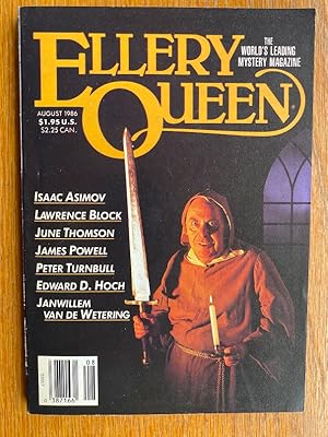 Image du vendeur pour Ellery Queen Mystery Magazine August 1986 mis en vente par Scene of the Crime, ABAC, IOBA