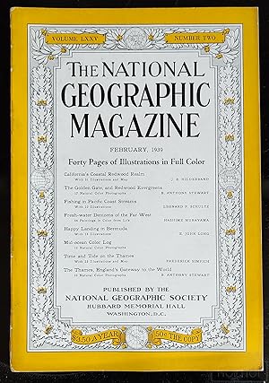 Bild des Verkufers fr National Geographic Magazine February, 1939 zum Verkauf von Shore Books