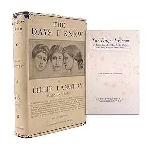 Seller image for The Days I Knew. With a foreword by Richard Le Gallienne for sale by James Cummins Bookseller, ABAA