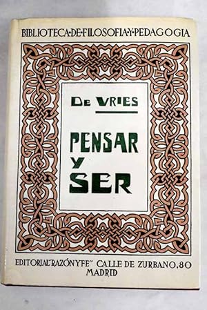 Seller image for Pensar y ser for sale by Alcan Libros