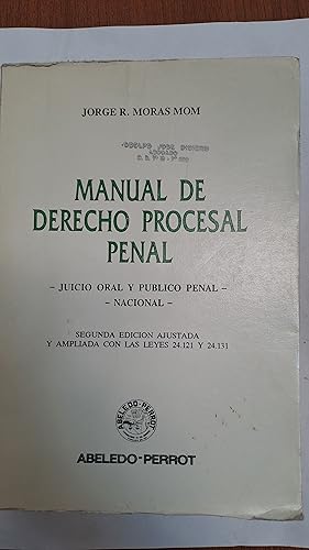 Seller image for Manual de derecho procesal penal for sale by Libros nicos