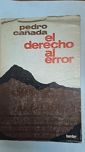 Imagen del vendedor de El derecho al error a la venta por Libros nicos